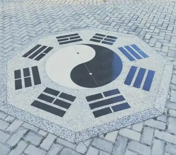 唐山一老小区地面的八卦图引热议!