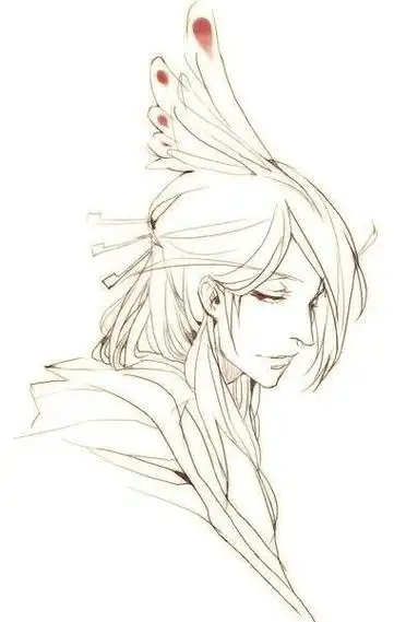 简笔画古风古风男生侧脸怎么画男生侧脸简笔画步骤图古风美男妖孽简笔