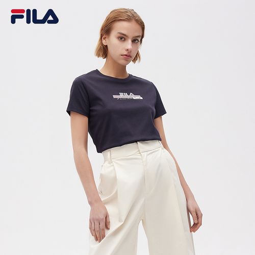 fila斐乐官方女士短袖2021年夏季新款经典圆领运动t恤