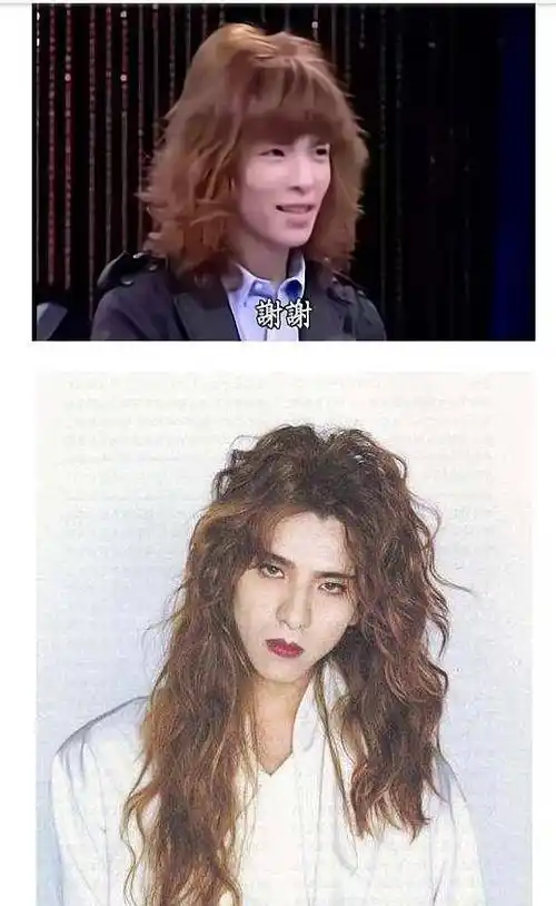 的他还留着一头金黄的长发,甚是惹眼,似乎有点国外歌手林佳树的感觉