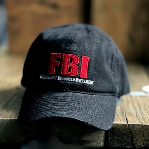 探员棒球帽联名fbi字母刺绣帽子美国联邦调查局帽子