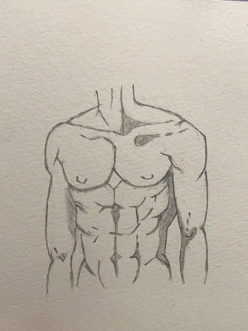 简笔画素材 腹肌男99 我爱腹肌男  坚持每天一更93 加油  学前