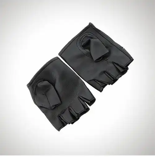 维能儿童霹雳手套街舞舞蹈专用表演霹雳舞皮跳舞无指铆钉工装露指半指