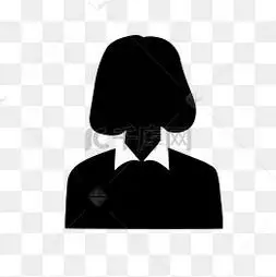职业装短发女生剪影头像神秘人