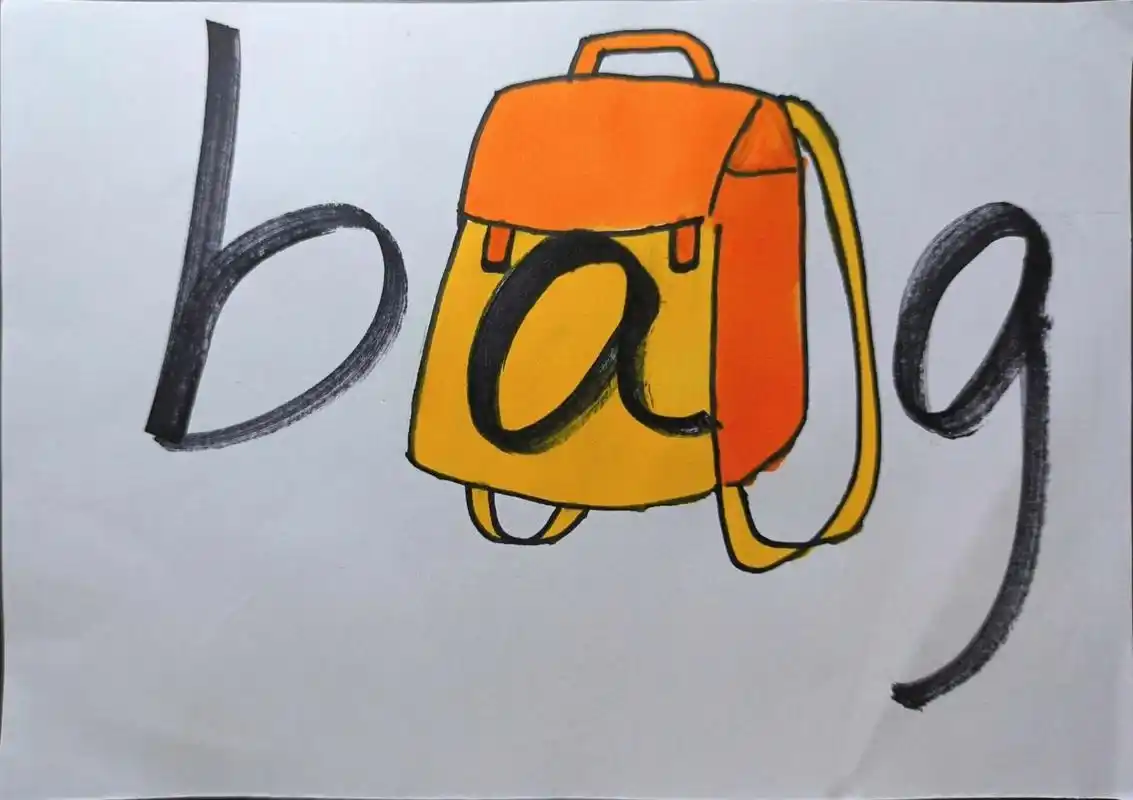 尽量尝试以不同的形式和方式来创意单词图画.