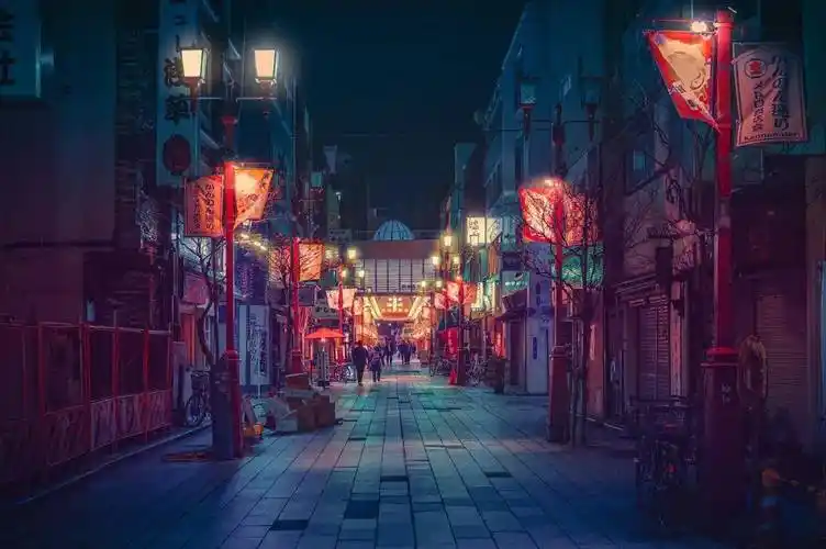 镜头下的日本街头招牌文字夜景_文化