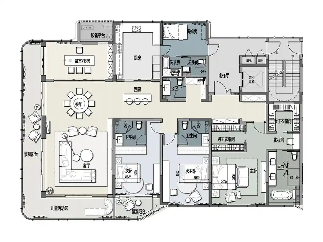 210㎡以上大平层户型设计,布局 趋势解读