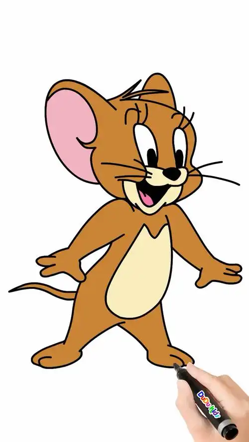 猫和老鼠#怎样画杰瑞鼠简笔画猫和老鼠绘画