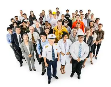 多族裔人在多种职业照片