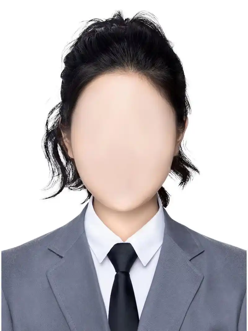 女士证件照换装psd模板换衣服发型免扣素材