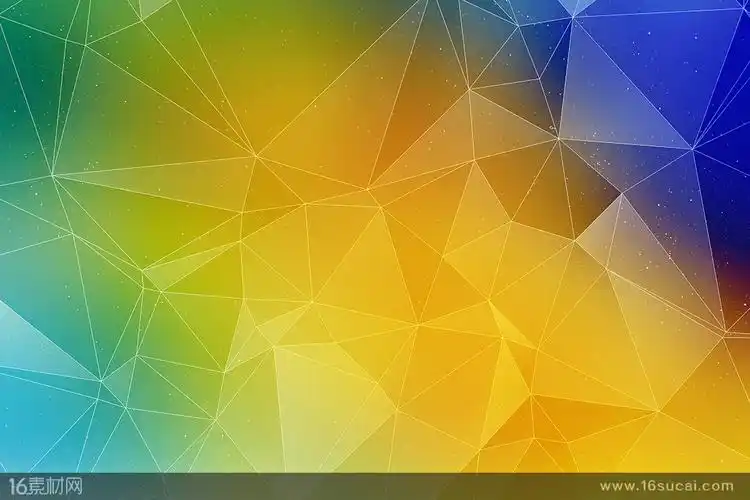 彩色几何不规则多边形高清图片