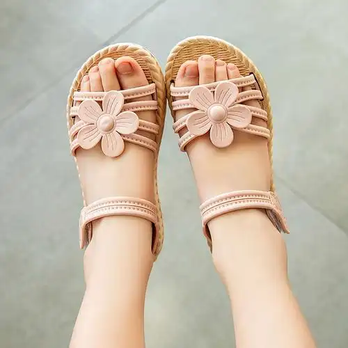 女童凉鞋夏季新款中童儿童时尚学生小女孩公主鞋沙滩鞋韩版 纤婗