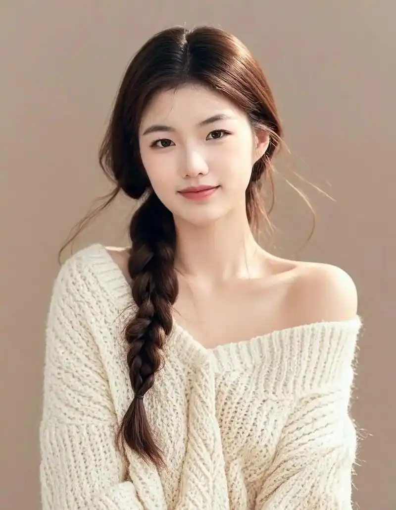 单麻花辫显的我好温柔哦#ai 暖冬佳人