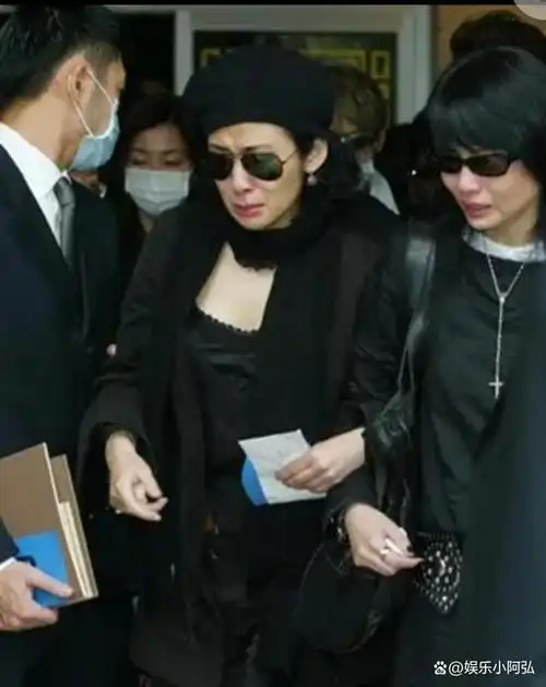 梅艳芳已身患癌症,当时她泪流满面,难以站稳身躯,神情悲伤,只得依靠