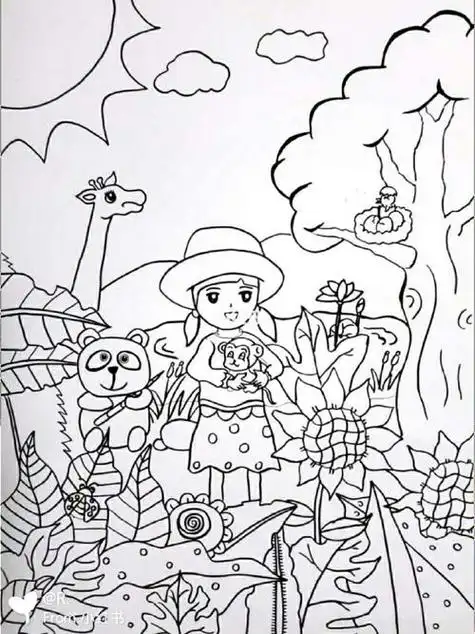 素描儿童画素描儿童画10岁一12岁