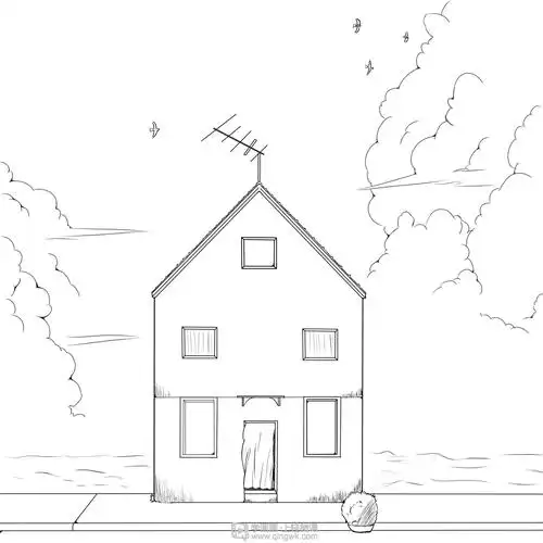 动漫插画之室外场景线条练习