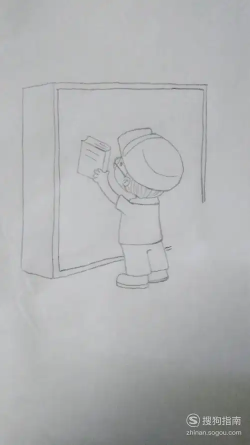 简笔画-图书管理员的画法