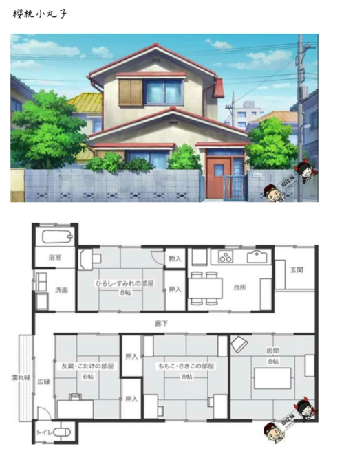 樱桃小丸子的家室内平面设计图