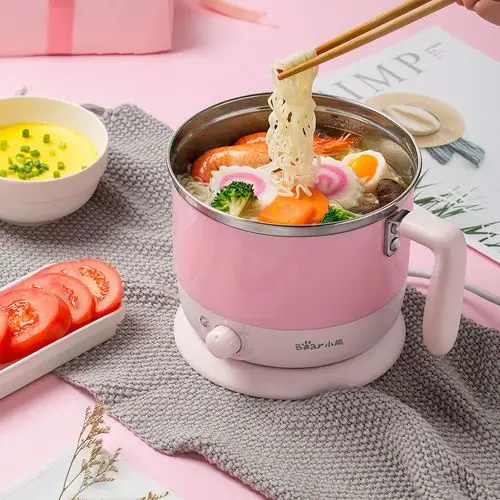 小熊分体式多功能学生锅宿舍家用煮面小锅1-2人3迷你小功率小电锅