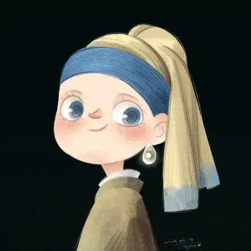 戴珍珠耳环的少女