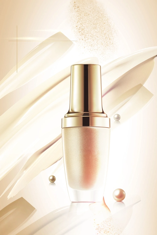 化妆品bb霜裸妆粉底液美容海报背景素材