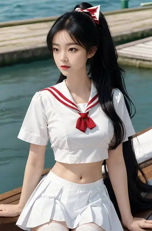 身穿白色jk水手服,美女小姐姐完美的身材和外貌让人心动不已_外表