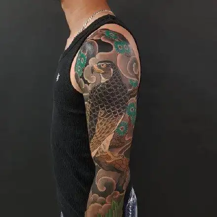 传统风格的9张大花臂纹身作品图片