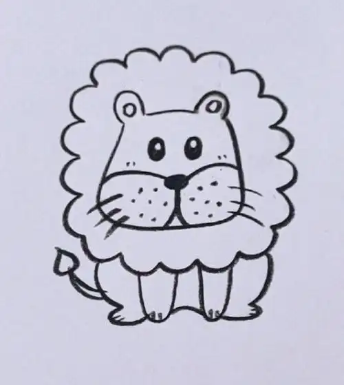 一看就会小狮子简笔画