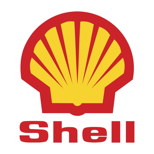 shell(壳牌)红黄双色贝扇标志,,反映了在前几十年人们对图像设计力求