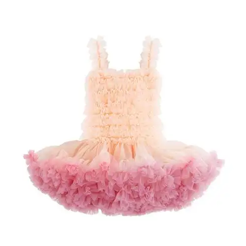 儿童tutu连衣裙女宝宝婴儿周岁礼服中大童蛋糕蓬蓬纱裙女童公主裙