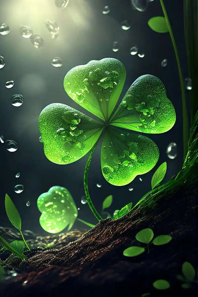 幸运四叶草——幸福 财运 健康 幸运.四叶草的寓意是:幸福, - 抖音