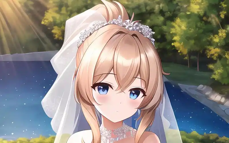 二次元老婆婚纱