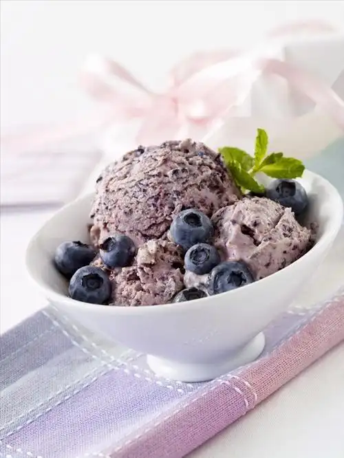 碗,蓝莓,冷冻酸乳酪