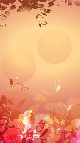 文艺高贵红色花草边框h5背景素材