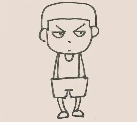 q版男生衣服简笔画