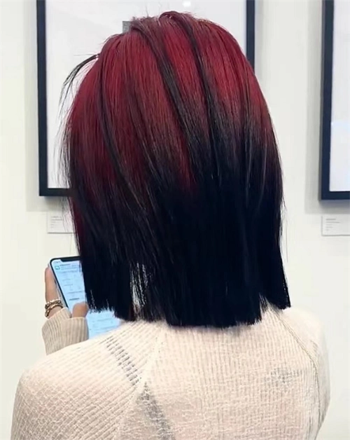 时尚个性染发 时髦爆顶染造型