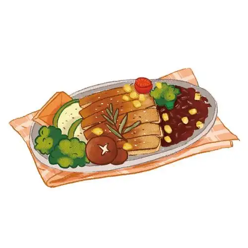 每日一画蔬菜轻食沙拉插画