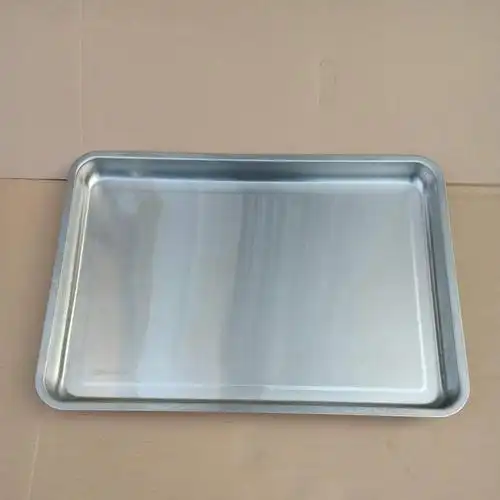 304加厚不锈钢大方盘托盘菜餐盘烧烤盘蒸饭盘加大盘子长方形铁盘特厚