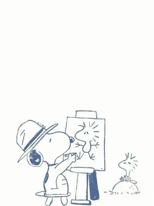 白色史努比背景图壁纸