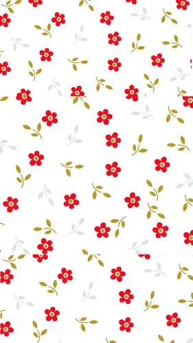 碎花 田园系 手绘 简单 插画 萌物 小清新 平铺 壁纸"