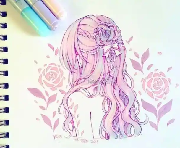 动漫人物女生头发发型素材,值得收藏!