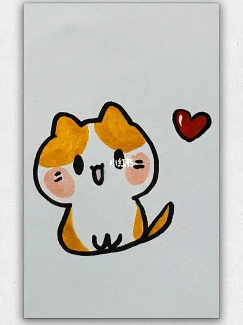 简单可爱的小猫简笔画