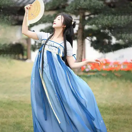 2024新中式刺绣古风日常汉服中国风改良少女仙气汉元素连衣裙