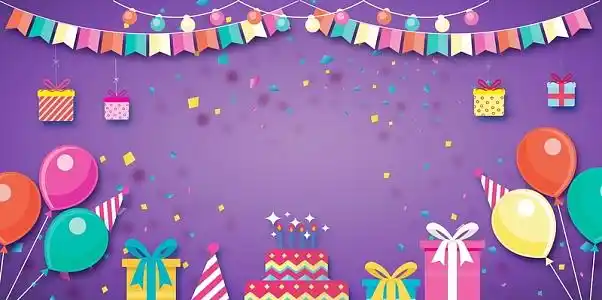 卡通儿童生日派对背景素材