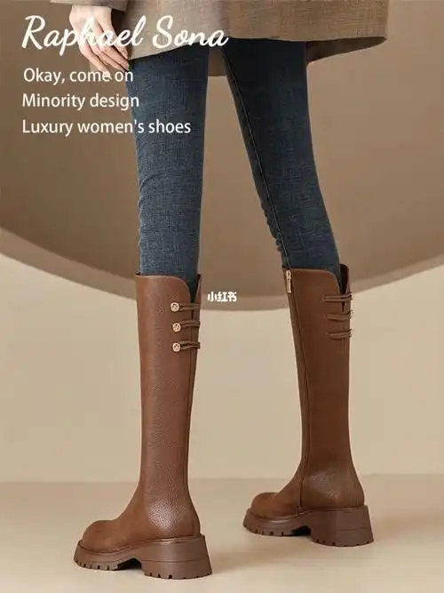 小众设计款秋冬厚底显瘦百搭高筒靴子女