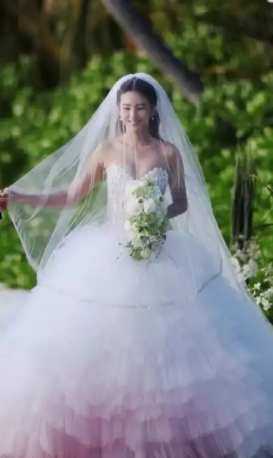 张雨绮晒婚纱美照被赞女神图