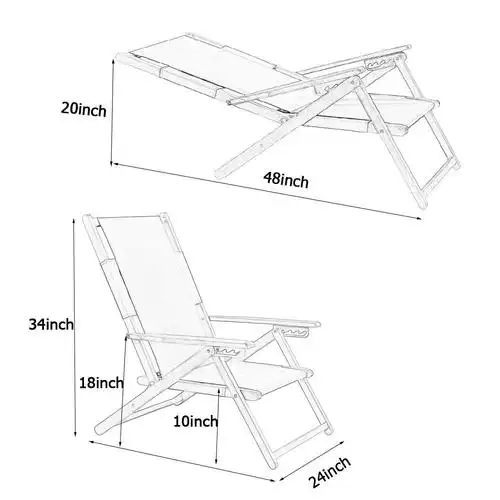 商业级橡木木沙滩椅/躺椅