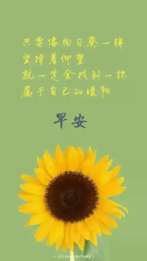 第一缕清风把你亲吻;你起的比鸟儿早,第一声鸟鸣向你问好:亲爱的,早安