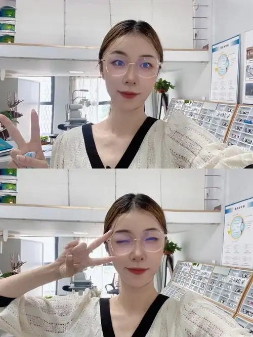 天津探店眼镜妹上线终于配框架眼镜了