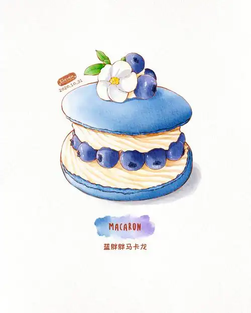原创水彩 | ipad水彩 | 甜品合集|插画|商业插画|eleven_to - 原创